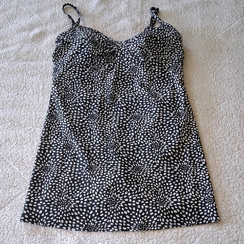 Croft & Barrow Black and White Patterned One Piece